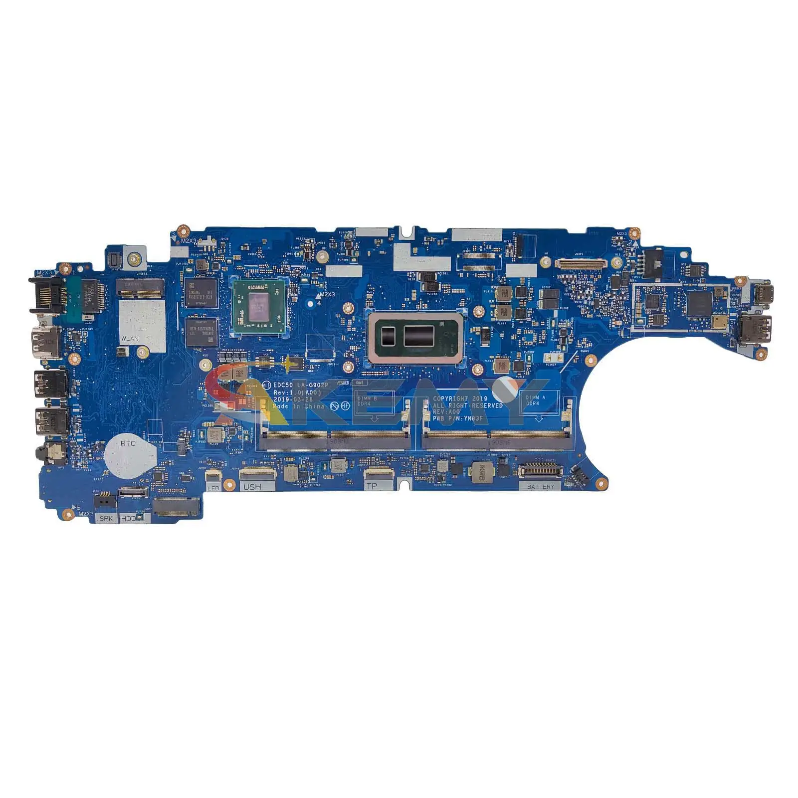 AKEMY LA-G902P Mainboard For Dell Latitude 5500 3540 0VM2Y4 08K4FK Laptop Motherboard CPU i5 i7 8th Gen RX540 2G Full Tested