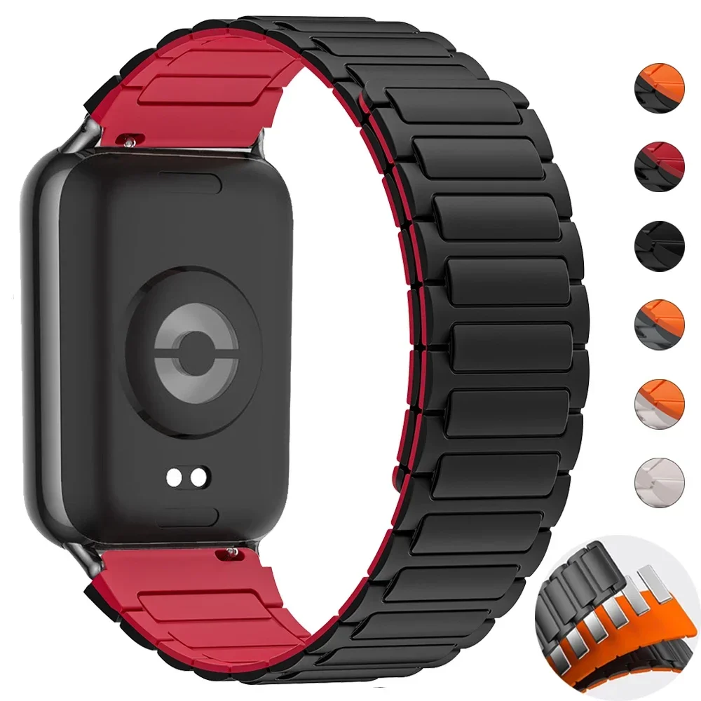 

Силиконовый ремешок для умных часов Mi Band 8 Pro, сменный браслет с магнитной петлей для Redmi Watch 4, браслет Correa