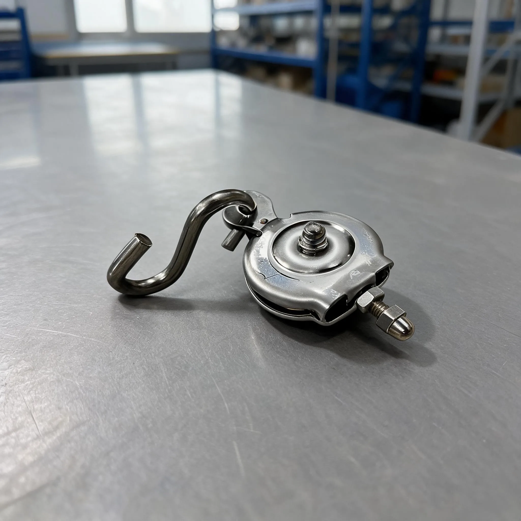 Rust Resistant Pool Lane Rope Tightener with Protective Rubber Coated Hook for Competitive Swim Training and Meet Preparation