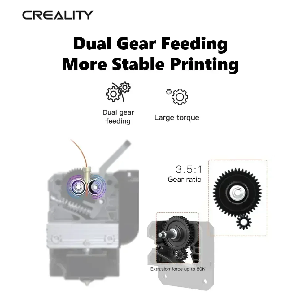 Creality Sprite Extruder Pro Kit with 80N Stepper Motor for Ender 3 Ender3 V2 Ender 3 Pro Ender 3 Max Official 3D Printer Parts view 2