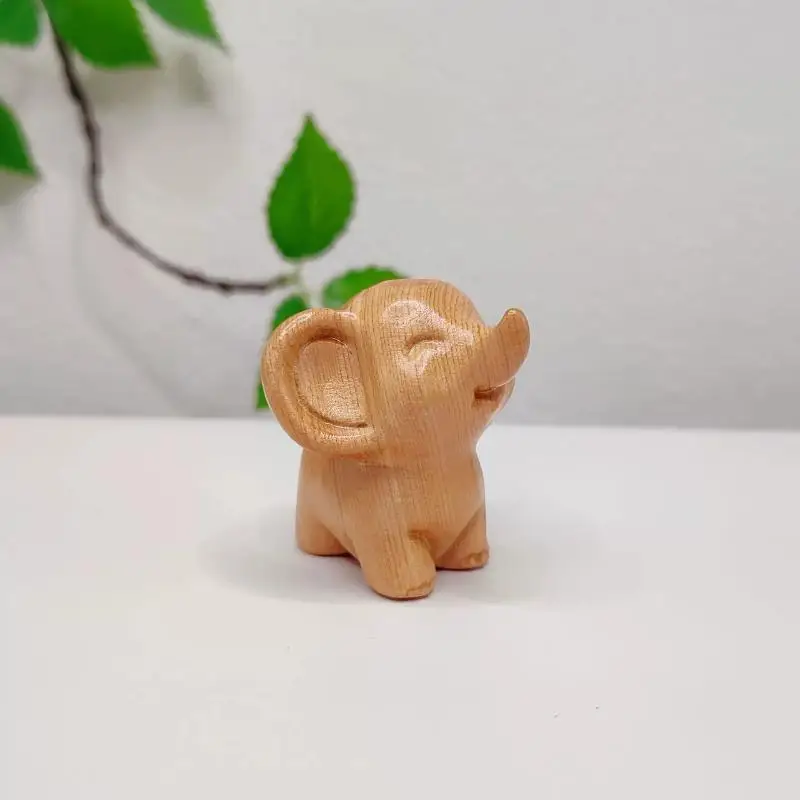Handcrafted Wooden Elephant Figurine - Versatile Indoor/Outdoor Decor For Christmas, Diwali, New Year & Prosperity Celebrations