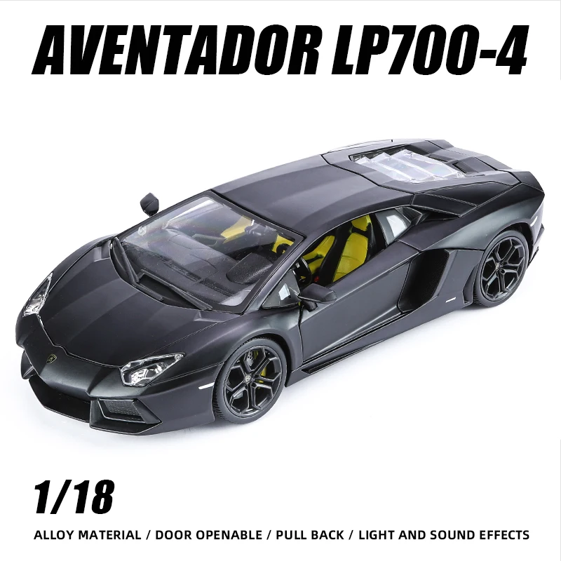 1:18 Bburago Lamborghini Aventador LP700-4 Alloy Sports Car Model Hot Fast Furious Diecast Metal Vehicle Toy Boy Licensed Piece