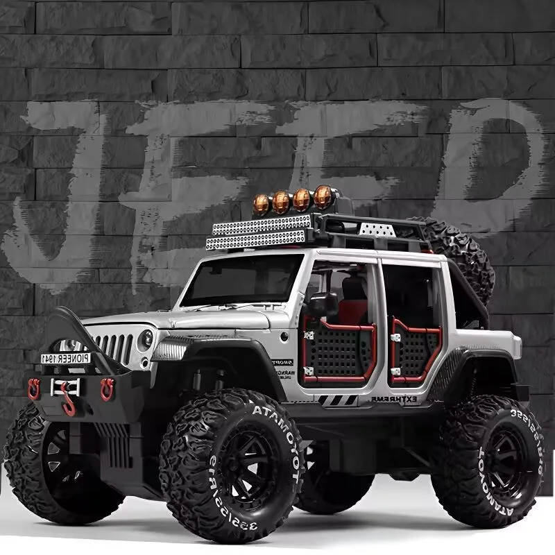 1:24 Jeeps Wrangler Rubicon Legierung Pickup Auto Modell Gießt Druck Metall Spielzeug Off-road Fahrzeuge Auto Modell Sammlung Kinder Spielzeug geschenk