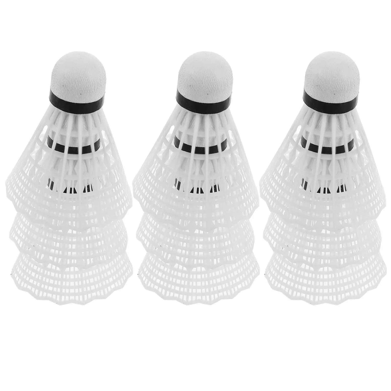 

12Pcs Nylon Badminton Shuttlecocks Stable Flight Training Birdies Set for Outdoor Games and Practice Birdie Badminton