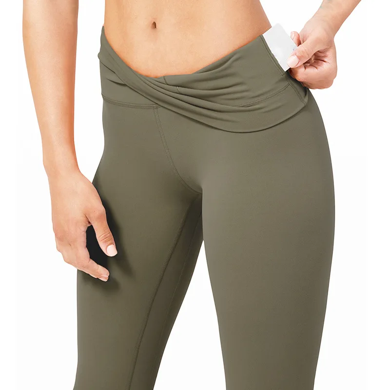 

The New High-waisted Yoga Pants Legging Naked Belly Lift Hip Lift Nine Point Tight Dry Exercise Pants to Wear Outside