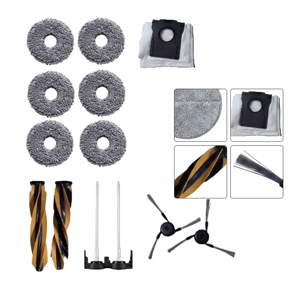 Essential Replacement Parts Kit for Mova V50 Ultra and For Mobius 60 Robot Vacuum Includes Brush Bracket Mop Cloth Dust Bag