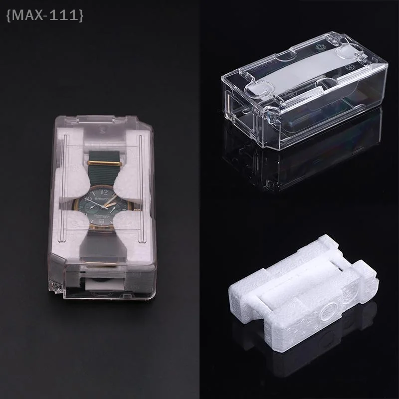 MAX-111Universal Jewelry Storage Box Watch Box Men Watch Box Vintage Transparent Single Grid Watch Box Christmas Gift Boxes