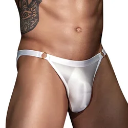 Men Sexy Briefs U Convex Underwear Low-waist Smooth Breathable Panties Penis Big Pouch Underpants Bulge Pouch G-string Thong