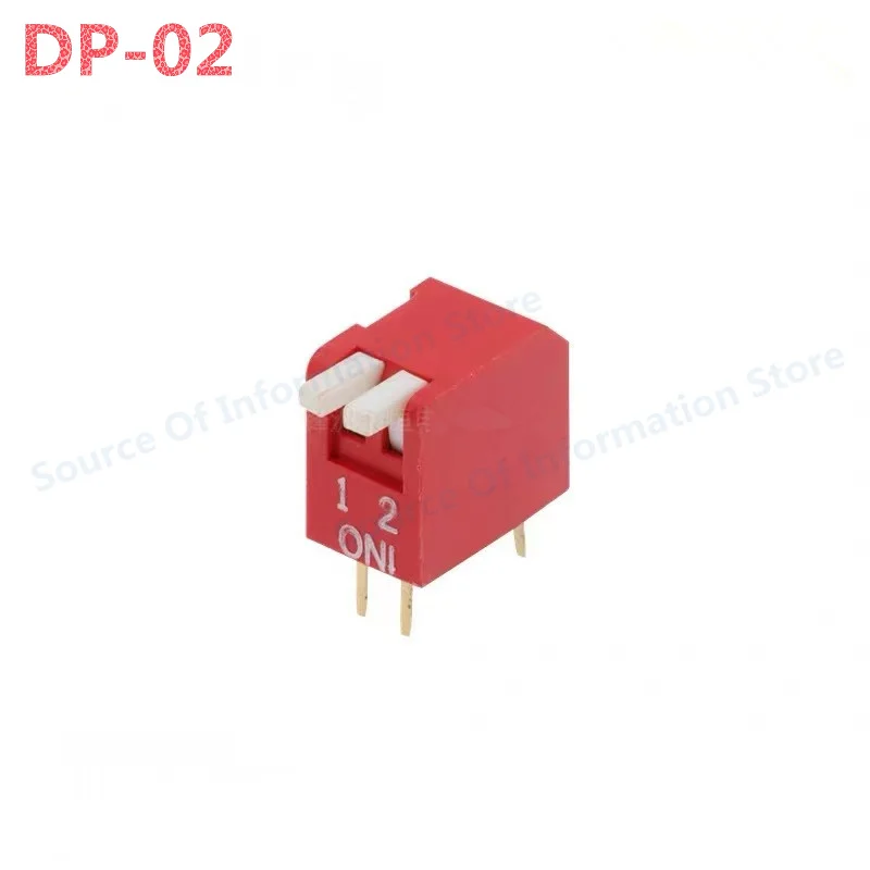 

20Pcs DP-02 Side-Mount DIP Switch Position Encoder Switch 2.54mm for Electronic Components Market