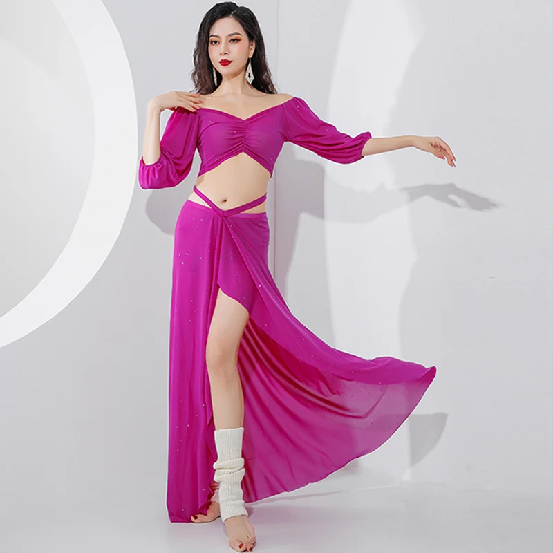 customized women's adult belly dance costumes Oriental dance practice uniforms team performance exotic dancewear skirts faldas