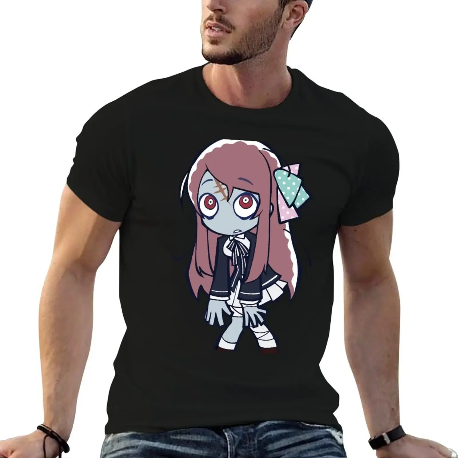 Sakura Zombie Chibi T-Shirt designer shirts quick drying Aesthetic clothing mens graphic t-shirts