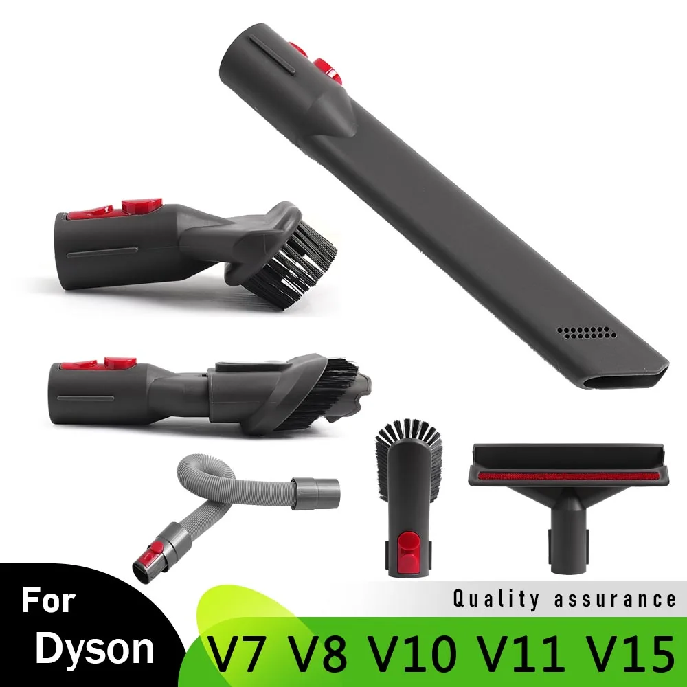 Tête de buse d'aspiration plate sous vide pour Dyson V7 V8 V10 V11 V12 V15, tête de brosse pour matelas, brosse ronde, brosse douce, pièces et accessoires
