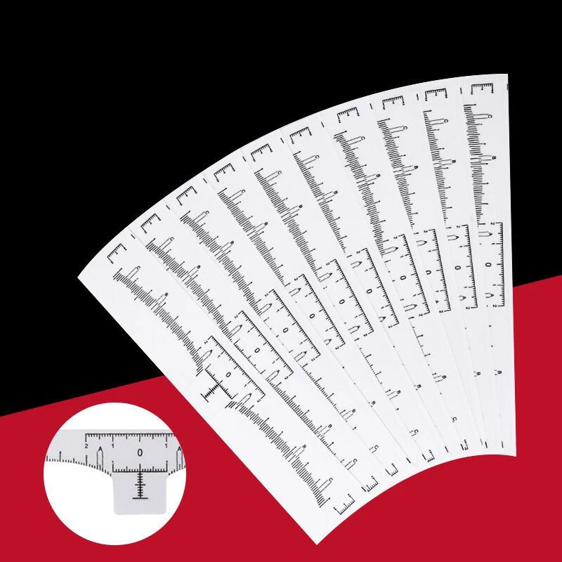 20 pz/set Usa E Getta Sopracciglio Stencil Adesivi Tatuaggio Microblading Trucco Permanente Sopracciglio Righello Strumento di Posizionamento Carta Trasparente