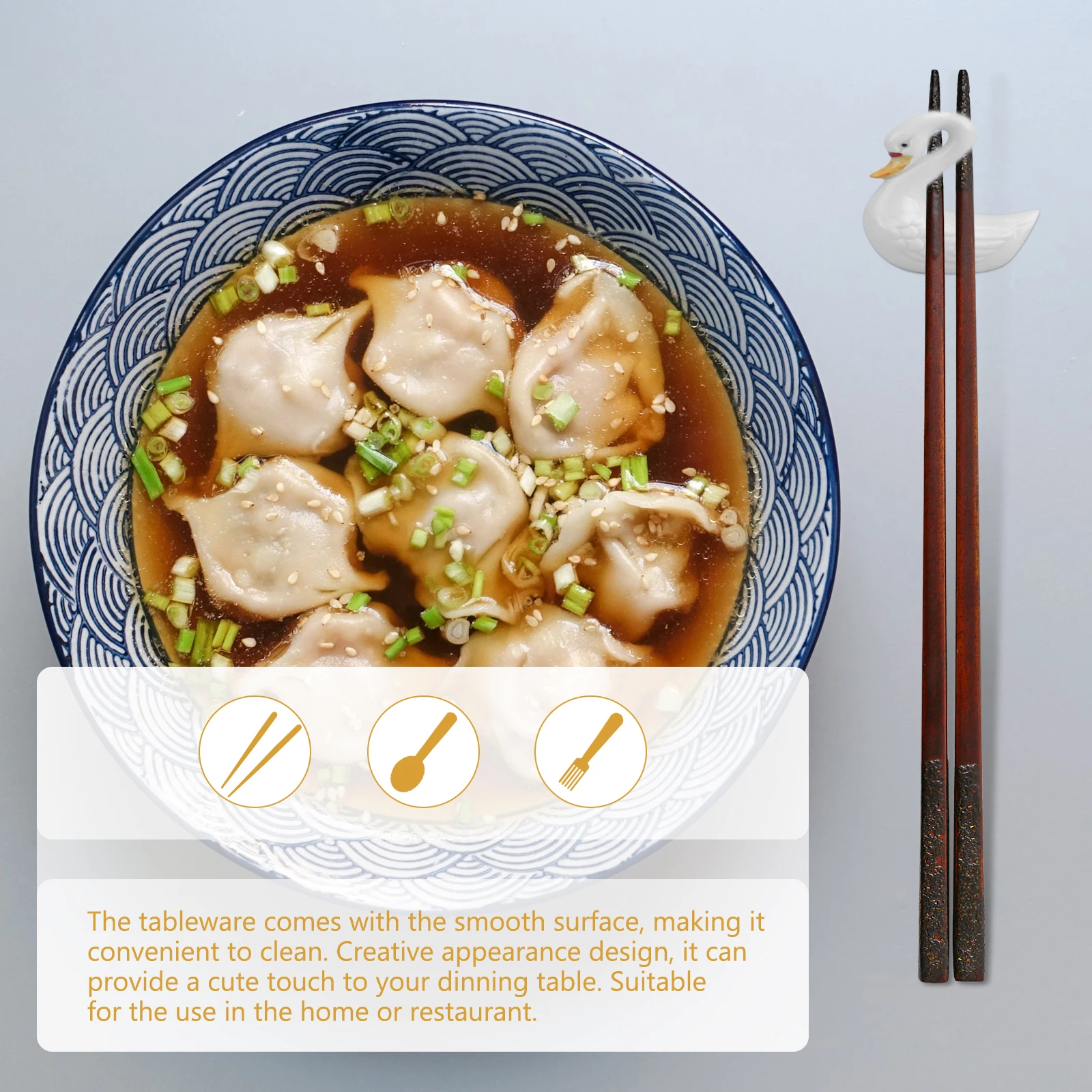 

6 Ceramic Rests Swan Shaped Tableware Set Ceramic Chopstick St 5 Racks 1 Tray Kitchen Supplies Home Restaurant Use
