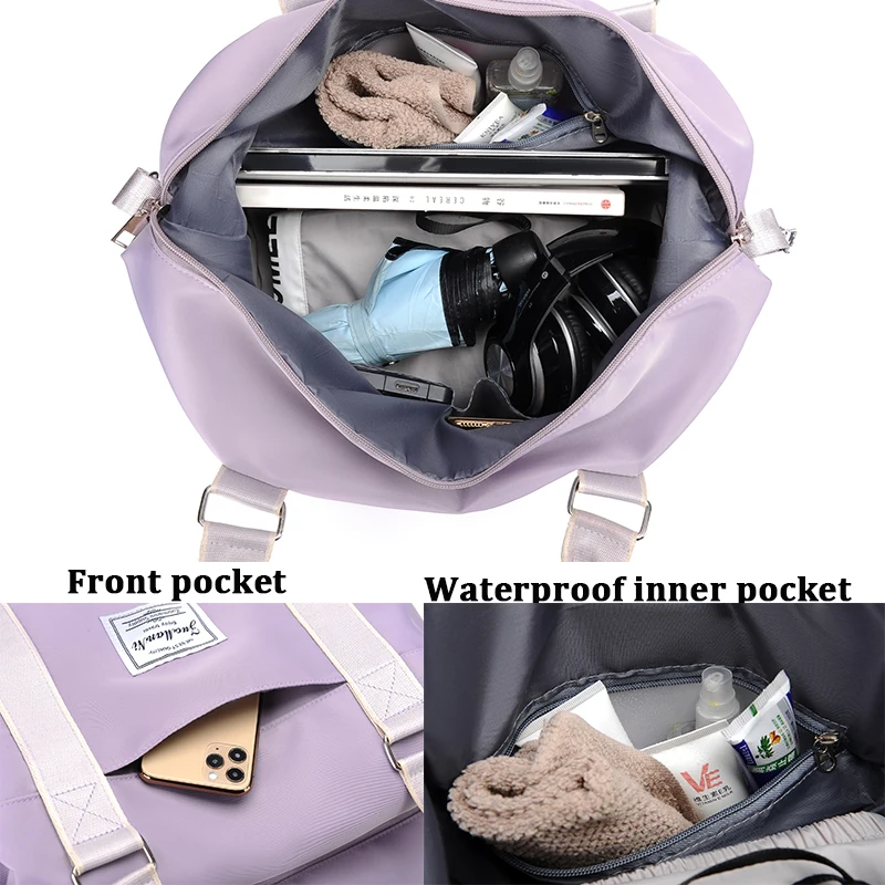 2024 Lightweight Luggage Bag Large Capacity Travel Clothes Storage Bag Duffle Bag Gym Tote Bags Shoulder Weekend Overnight Bag