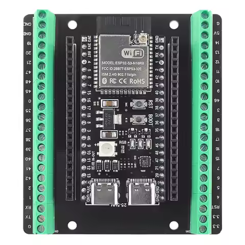 ESP32 S3 Development Board with Expansion Adapter Kit 2.4G Wifi BT Module MCU ESP32-S3 N16R8 44Pin Type-C ESP32-S3