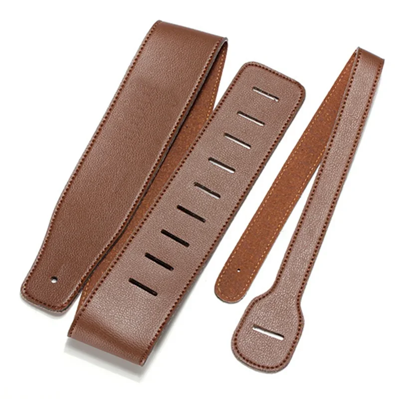 Adjustable Guitar Strap Belt Leather Guitar Strap with 3 Plectrums Pick Holders Electric Acoustic Bass Accessories