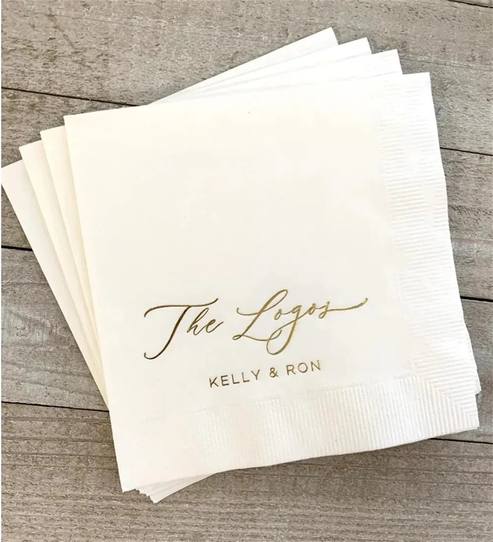 

Personalized Napkins Wedding Napkins Custom Modern Font Monogram Rehearsal Dinner Beverage Cocktail Luncheon Dinner Guest Towels