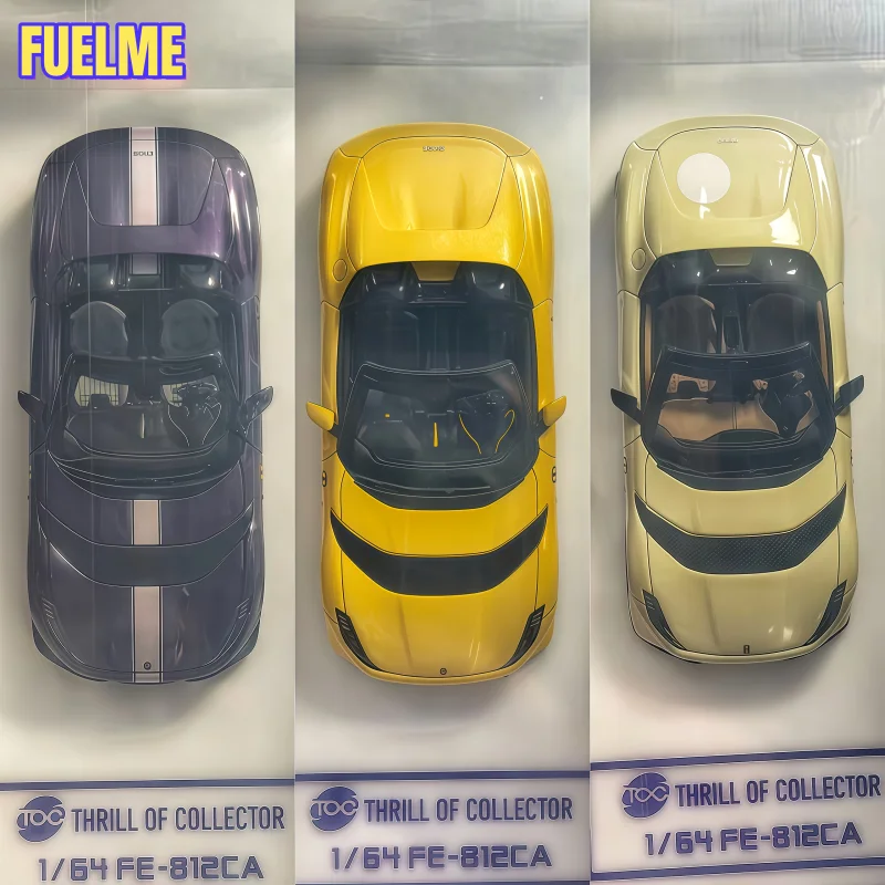1:64, Shenzhen Cheju Edición limitada 812CA convertible, coche de simulación en miniatura estático de resina, modelo coleccionable, regalo del festival.