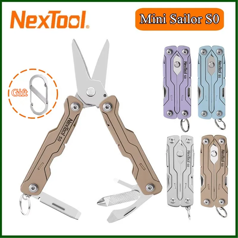 NexTool 8 In 1 Mini Sailor Scissors S0 Screwdriver Scissors Micro Multitools EDC Tools Portable Mini Pocket Folding Hand Tools