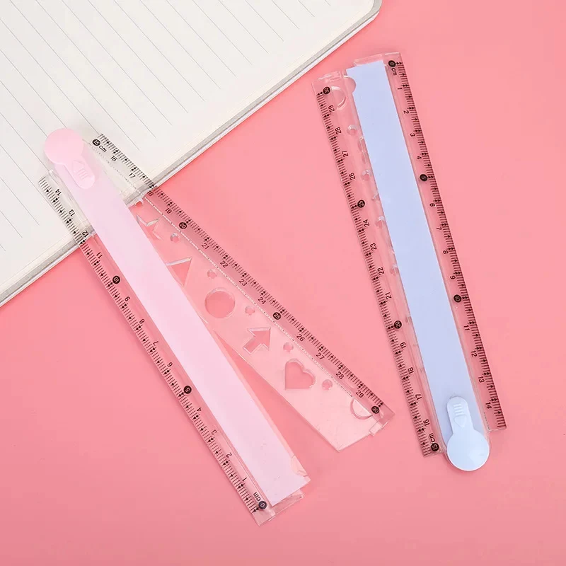 30 CM Kawaii Cute Kawaii Study Time Folding Ruler Multifunction DIY Drawing Rulers for Kids Students Office School Stationery