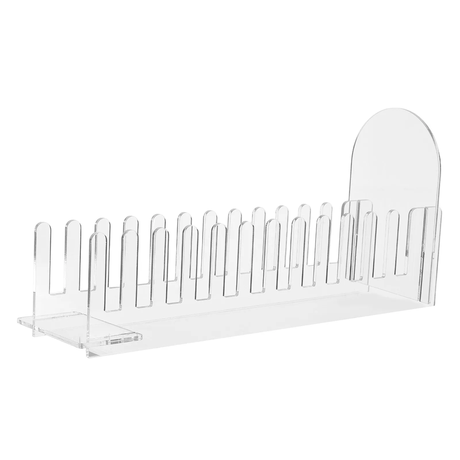 12-Slot Greeting Card Display Stand Clear Acrylic Card Holder Postcards Stickers Brochures Tabletop Retail Office Organizer