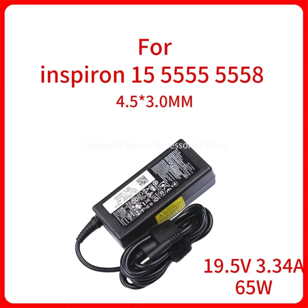 NEW Original 19.5V 3.34A 65W Charger for Inspiron 11 3147 13 7347 15 5555 5558 Laptop AC Power Adapter LA65NS2-01 4.5*3.0MM