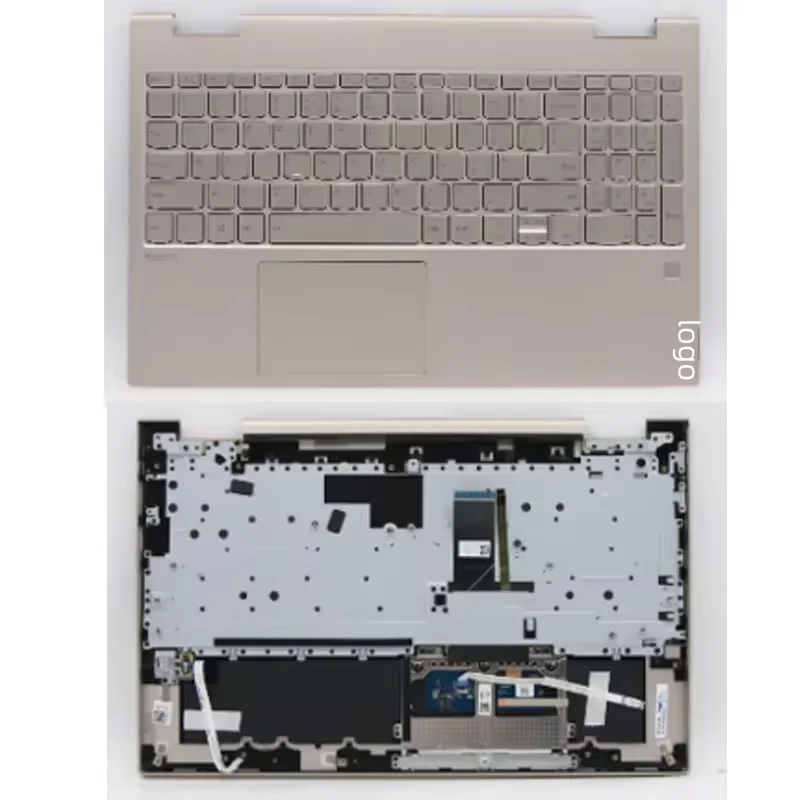 

New Palmrest Upper Case for Lenovo Yoga C740-15IML Laptop C-Cover with keyboard US English Euro Mica Backlight 5CB0U43843