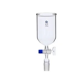 1Pcs Clear 50ml To 1000ml Glass Cylindrical Feed Funnel with Glass Piston 19#24# Frosted Standard Joint for Lab Teaching Tools