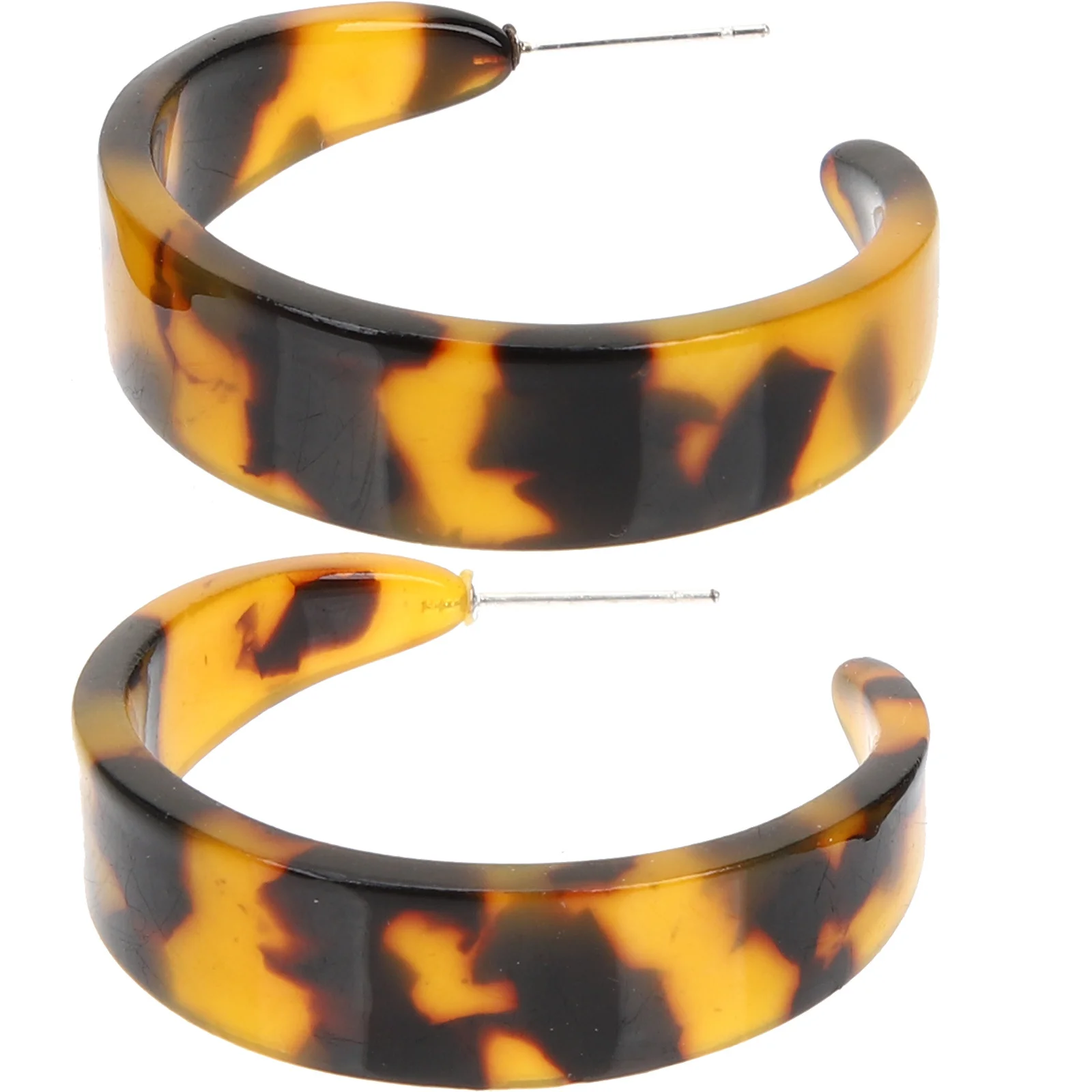 1Pair Tortoiseshell Hoop Earrings for Women Vintage Style Lightweight Earrings Fashion Statement Ear Jewelry Trendy Accessory