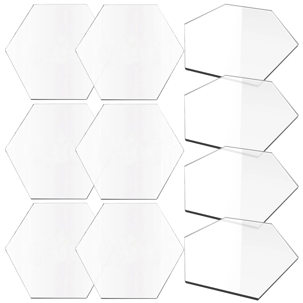 

10Pcs Acrylic Table Signs Hexagon Shape Blank Seat Marker for Wedding Reserved Seating Decorative Event Supplies