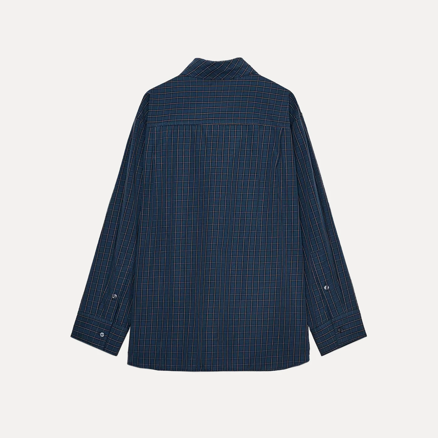 Damski szal w kratę, długi, swobodny, modny, nowość 2025, oddychający, prosty krój, zapinany na guziki, casualowy.