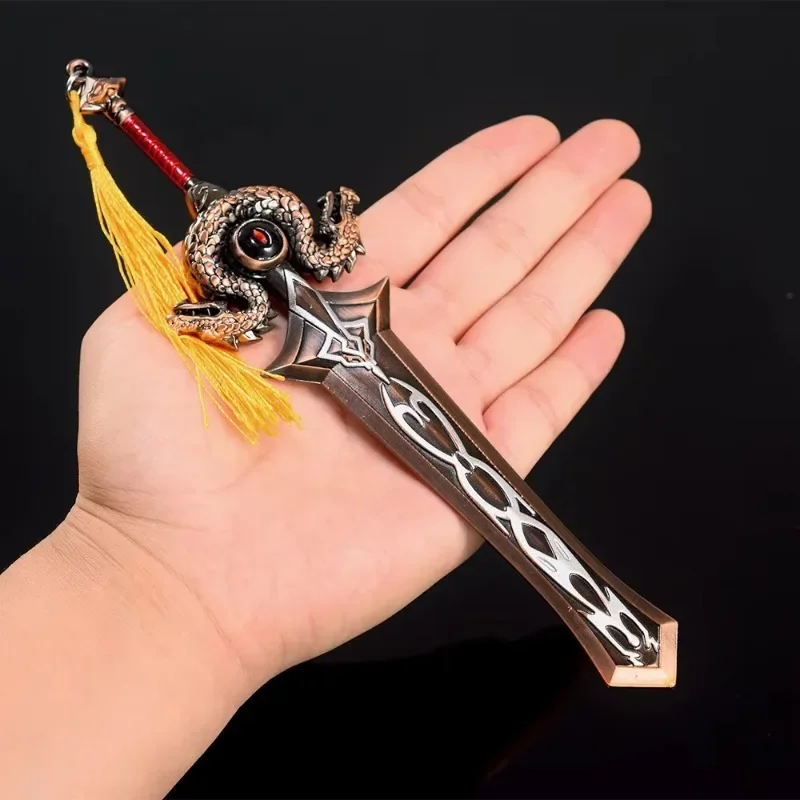 22cm World of Warcraft Weapon Sword Nefarian Ashkandi Greatsword of The Brotherhood Uncut Metal Model Game Peripheral Crafts Toy