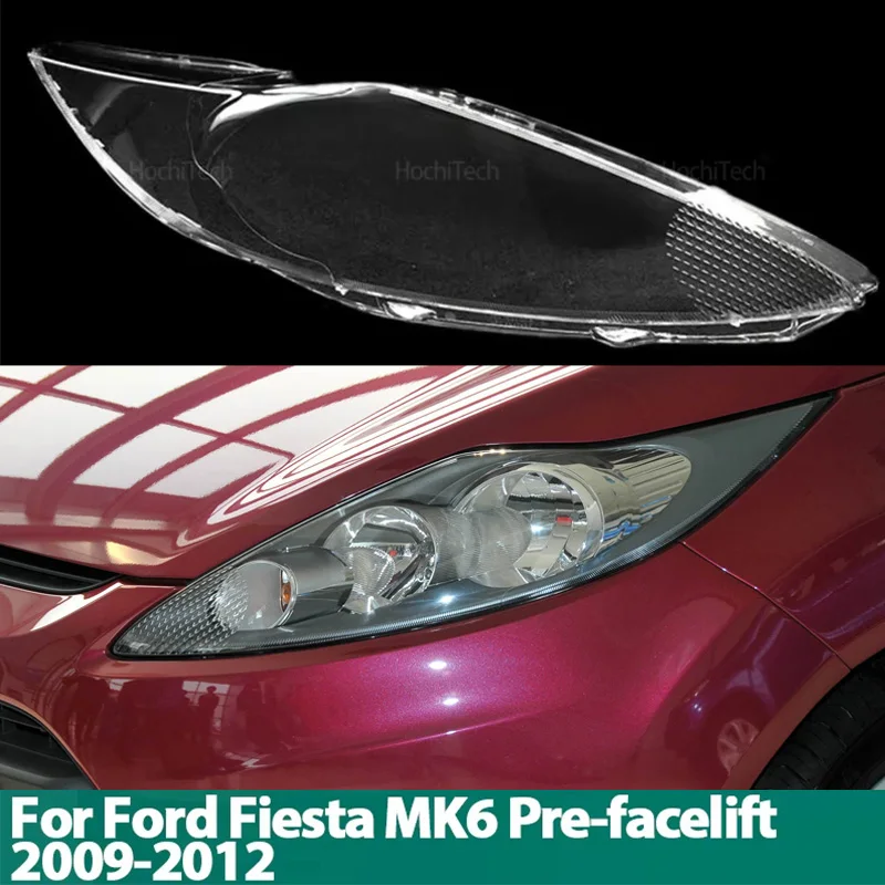 

Transparent Glass Lamp Headlamp Cover Headlight Cover Shell Replace Lampshade for Ford Fiesta MK6 Pre-facelift 2009-2012