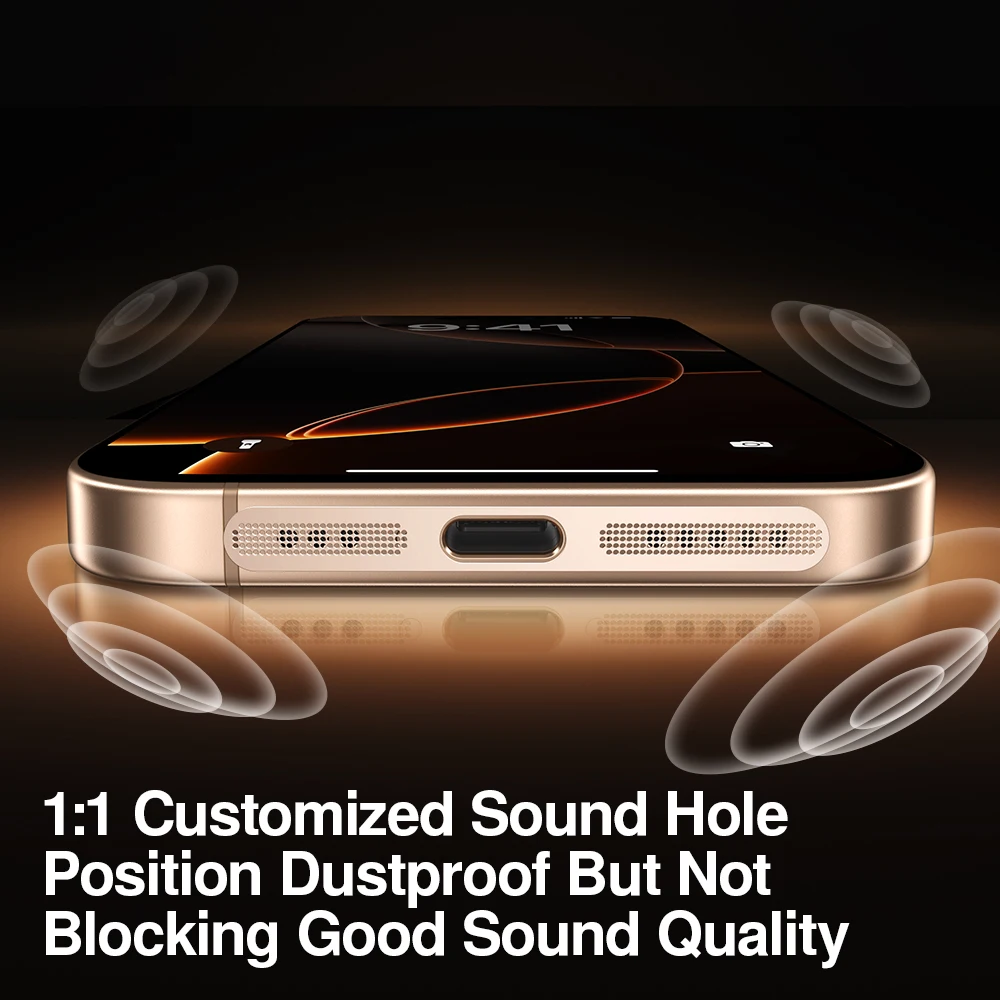 SmartDevil الغبار ملصق آيفون 16 برو ماكس 16Pro 15 14Pro الهاتف المتكلم الغبار ملصق شحن ميناء مكبر صوت معدني الغبار واقية