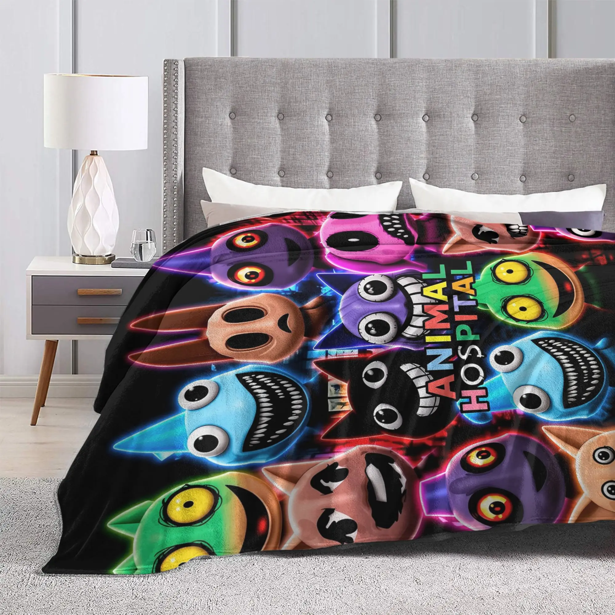 Horror Game Animals Hospitals Fleece Throw Blanket  Blanket for Bedding Car Super Warm Bedding Throws