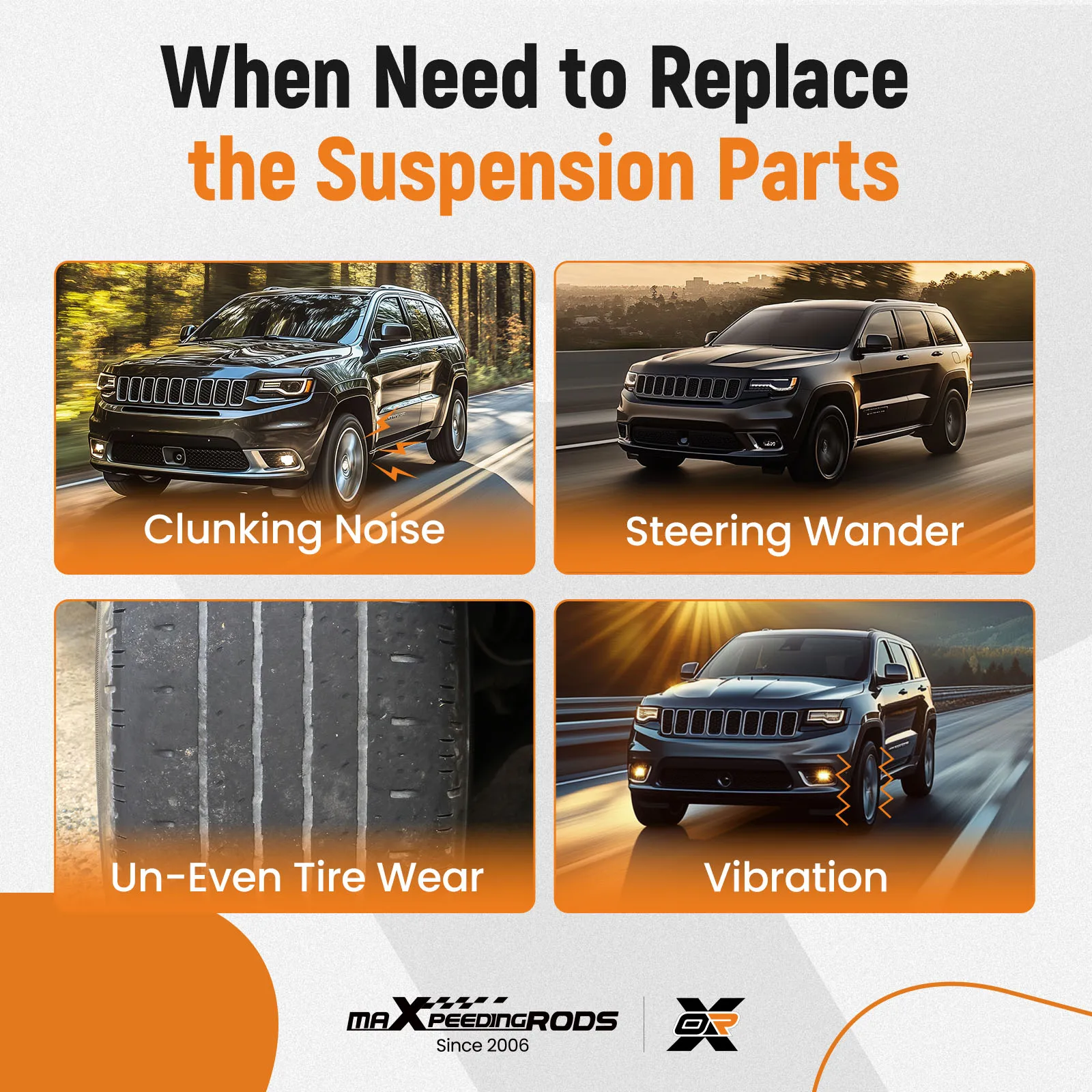 

Защитные чехлы для верхних и нижних рычагов подвески, рулевые тяги, стабилизаторы поперечной устойчивости для Grand Cherokee 2011-2015 годов