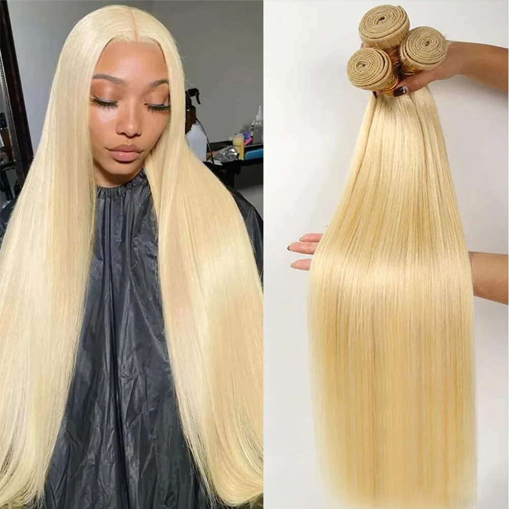 Blonde Bundles Human Hair Bundles 12-32 Inch 613 Bundles Human Hair Brazilian Top Quality Raw Hair Bundles 3-7 Days Delivery