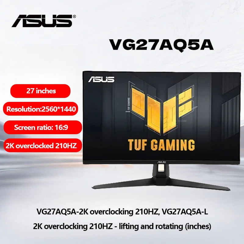 

ASUS VG27AQ5A 27-inch 2K IPS 180Hz overclocked 210Hz resolution 2560*1440 e-sports gaming monitor