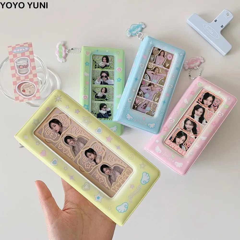 

Love Heart Korean Photocard Holder PVC Card Cover Hanging Decoration ID Photo Photocard Frame Idol Photo Card Keychain Pendant