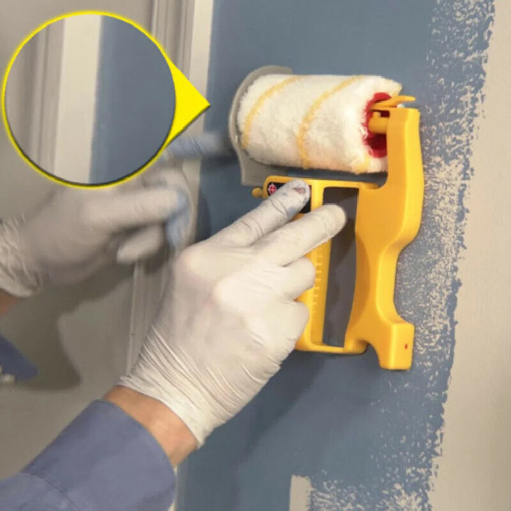 

Wall Repair Tools Practical Roller Brush Replaceable Head Perfect for Multiple Surfaces Home Paint Trimmer Roller Brush Yellow