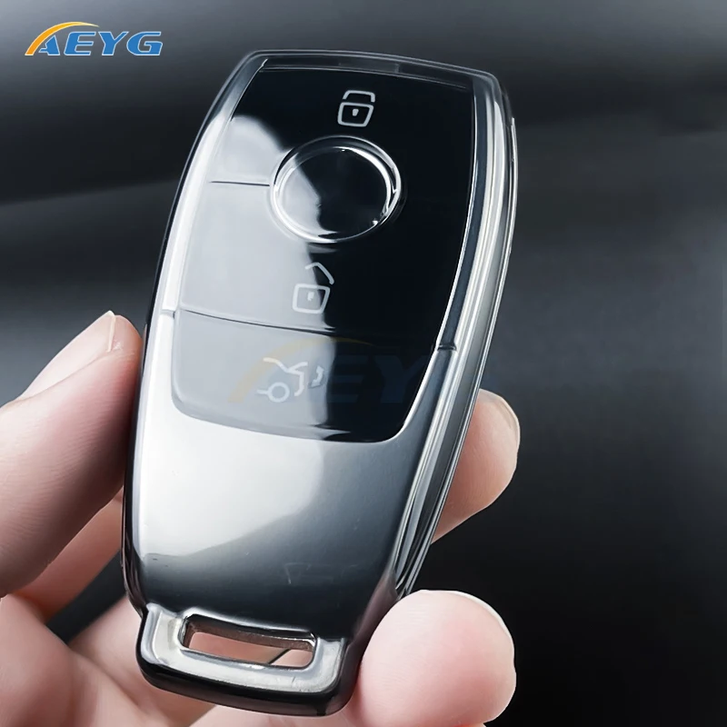 New TPU Car Key Case Cover Shell For Mercedes Benz A C E S G Class GLC CLE CLA GLB GLS W177 W205 W213 W222 X167 AMG 3 4 Buttons