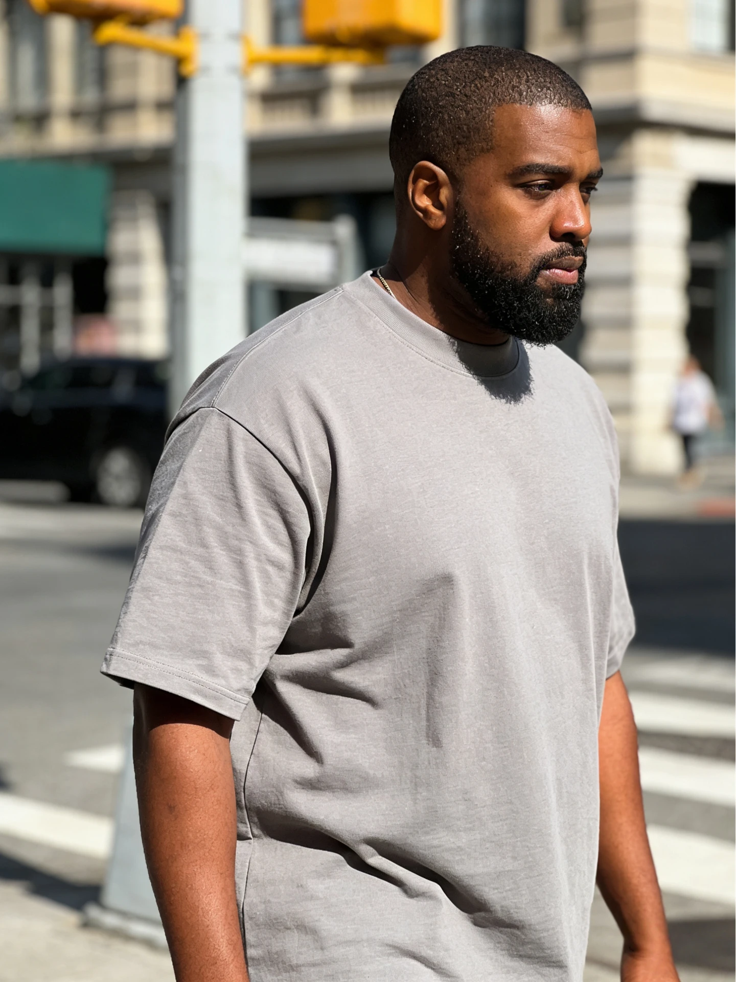 

Kanye Summer Heavyweight American High Street Loose Couple round Neck Color Short Sleeve T-Shirt Men's Casual Cotton Tee