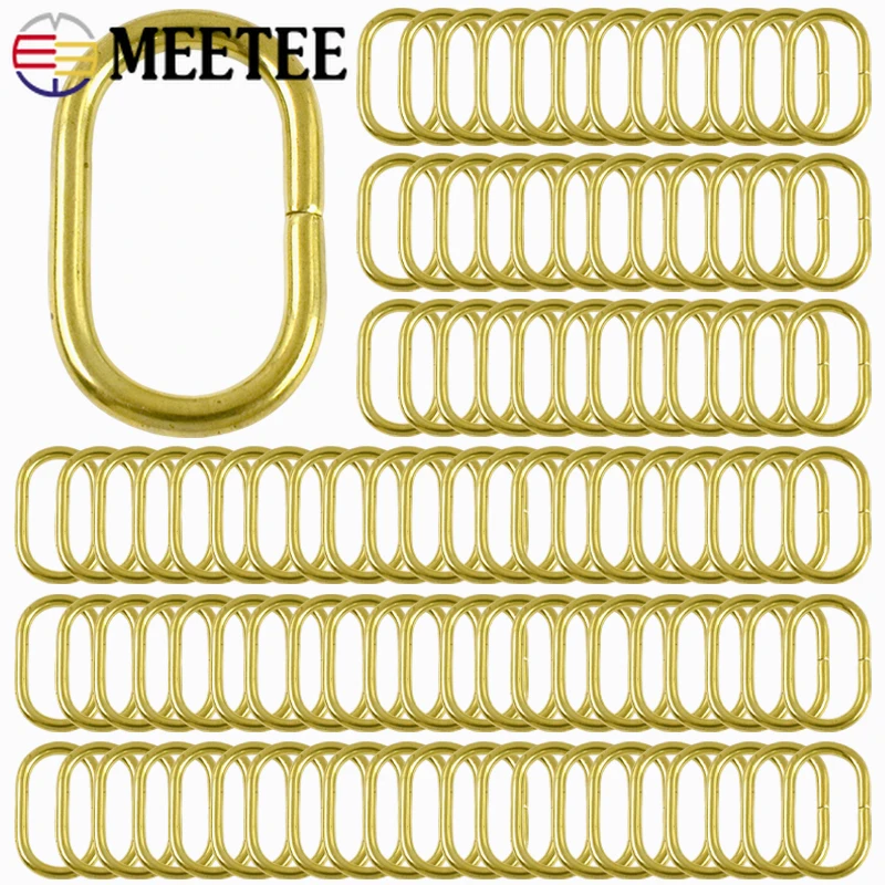 

5/10Pcs 16-24mm Solid Brass O Ring Buckles for Bag Strap Keychain Adjust Clasp Pet Collar Connect Loops DIY Hardware Accessories