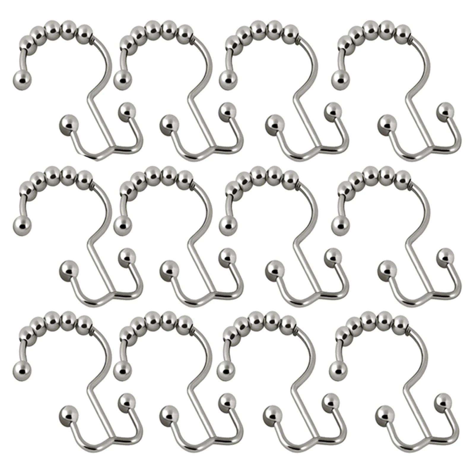 12-Piece Double-Sided Shower Hooks 7