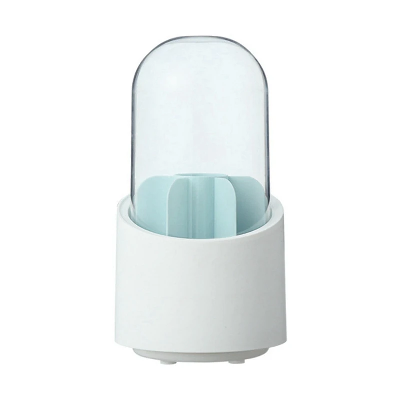 Rotatable Makeup Brush Storage Bucket, Dresser, Dust-Proof With Lid, Pen Holder, Large-Capacity Storage Box 13X24cm