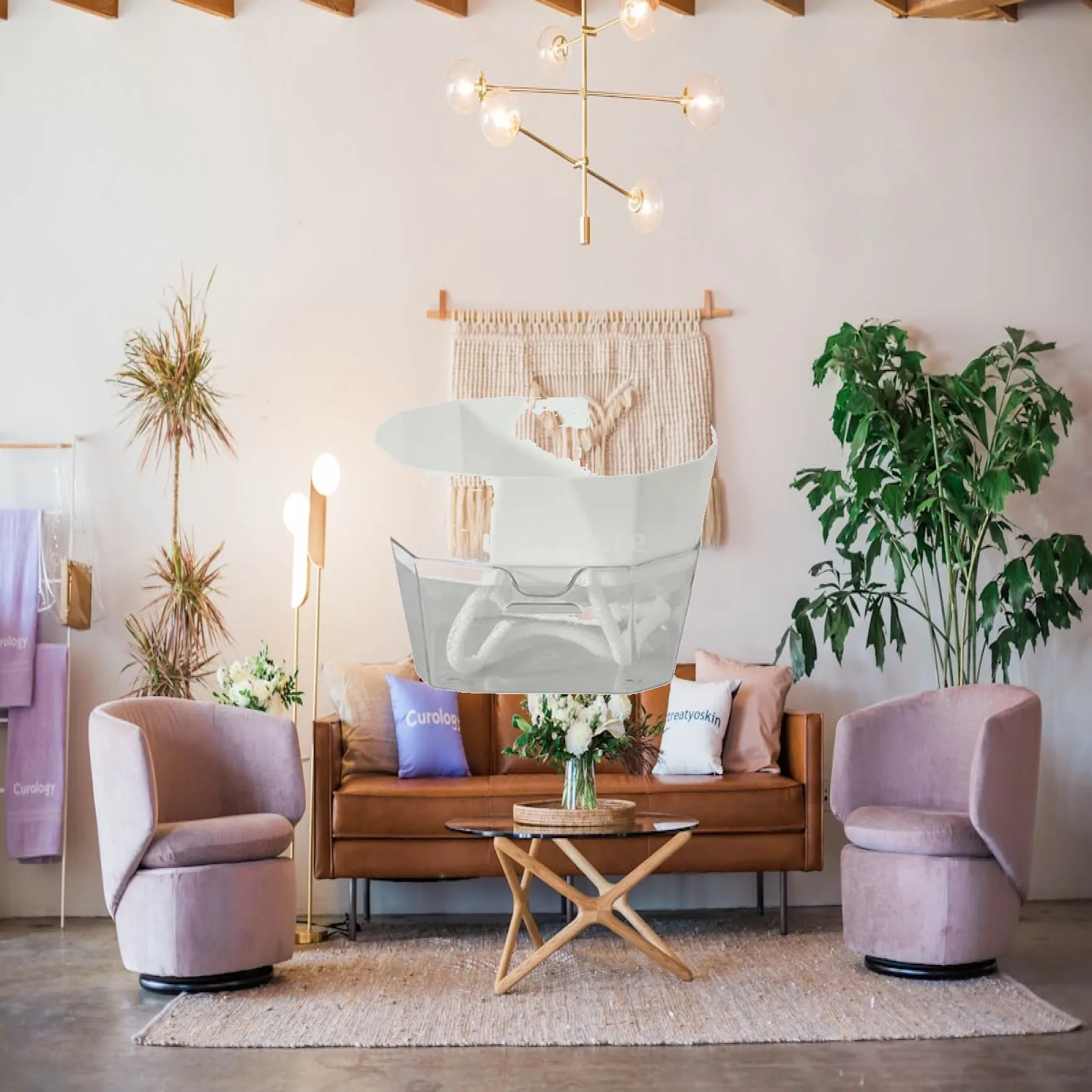Hydroponic Vase Self Watering Two Tier Bulb Forcing Planter Transparent PET Indoor Plant Pot for Home Decoration