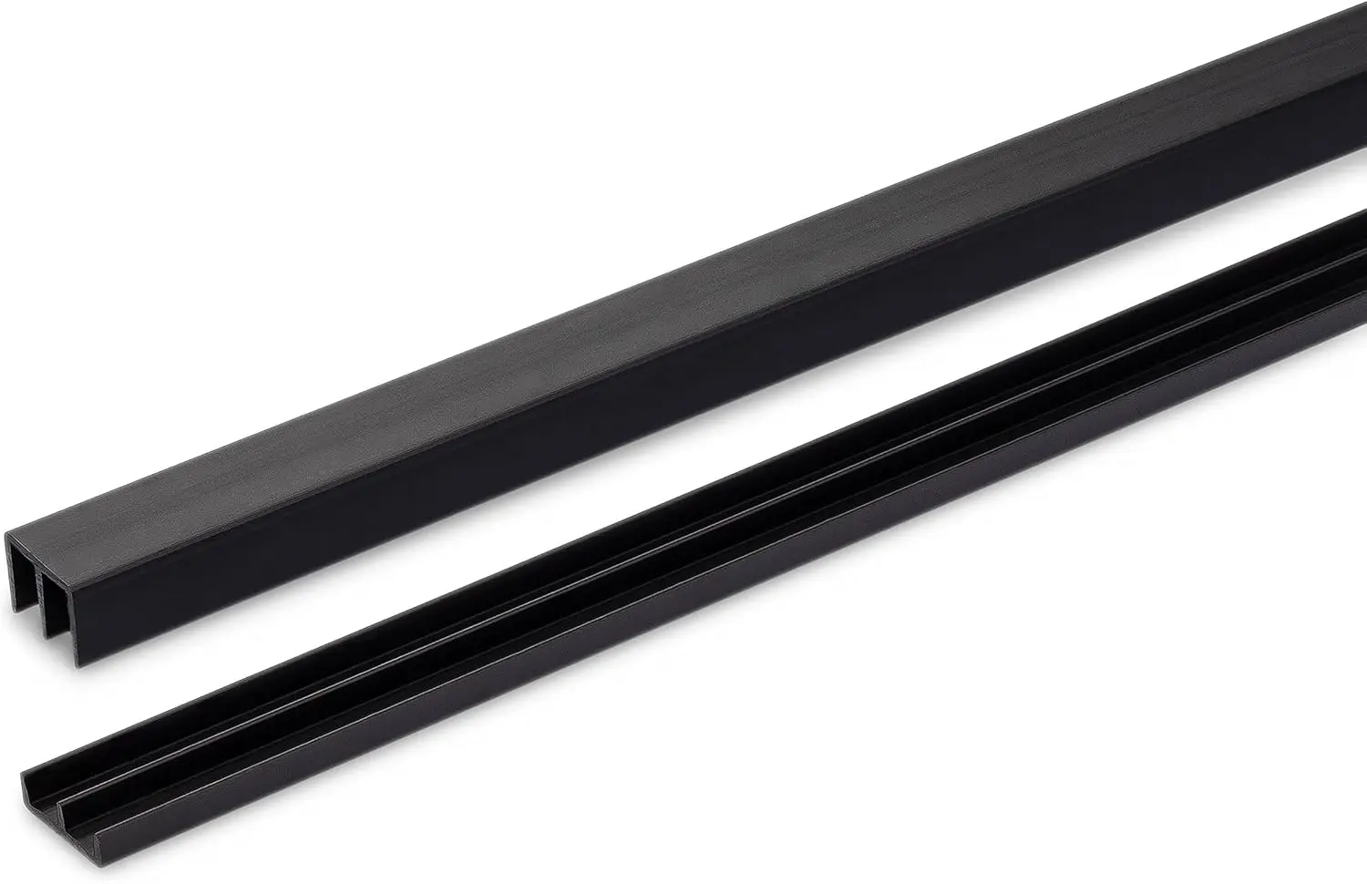 

6FT PVC Sliding Door Track for 1/4" Doors, Easy Installation, Black