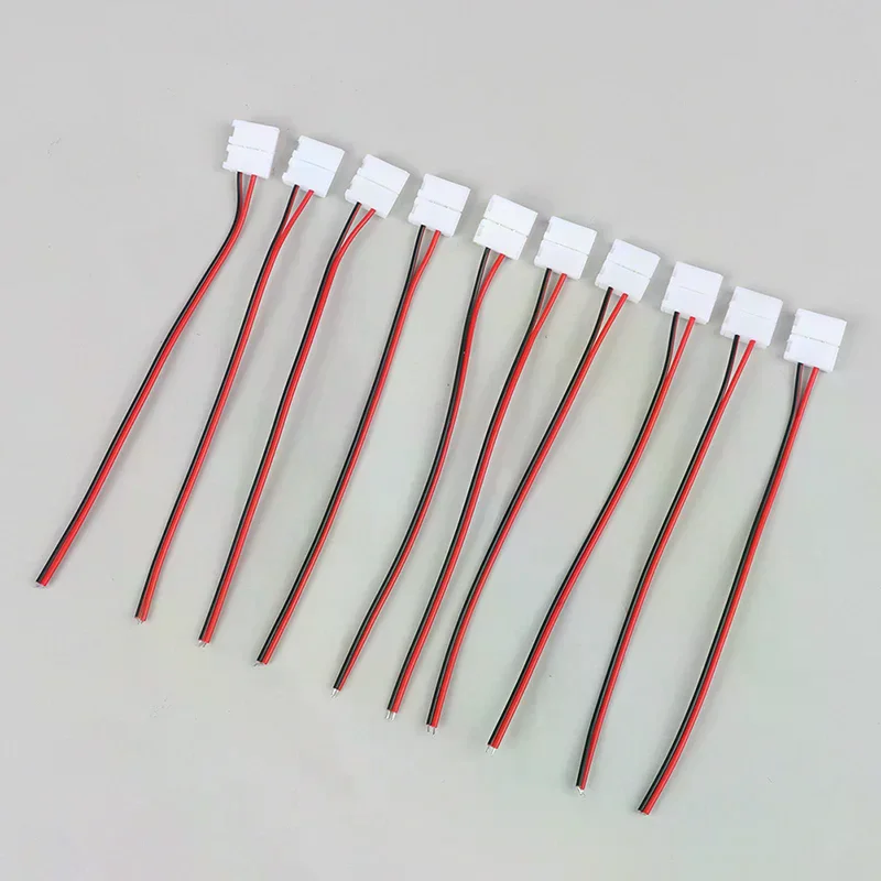10 Pcs 2 Pin Power 8mm 10mm LED Strips Lights Connector Splice Clip For SMD 3528 5050 5630 LED Strip Lamps Lights Bar Conector