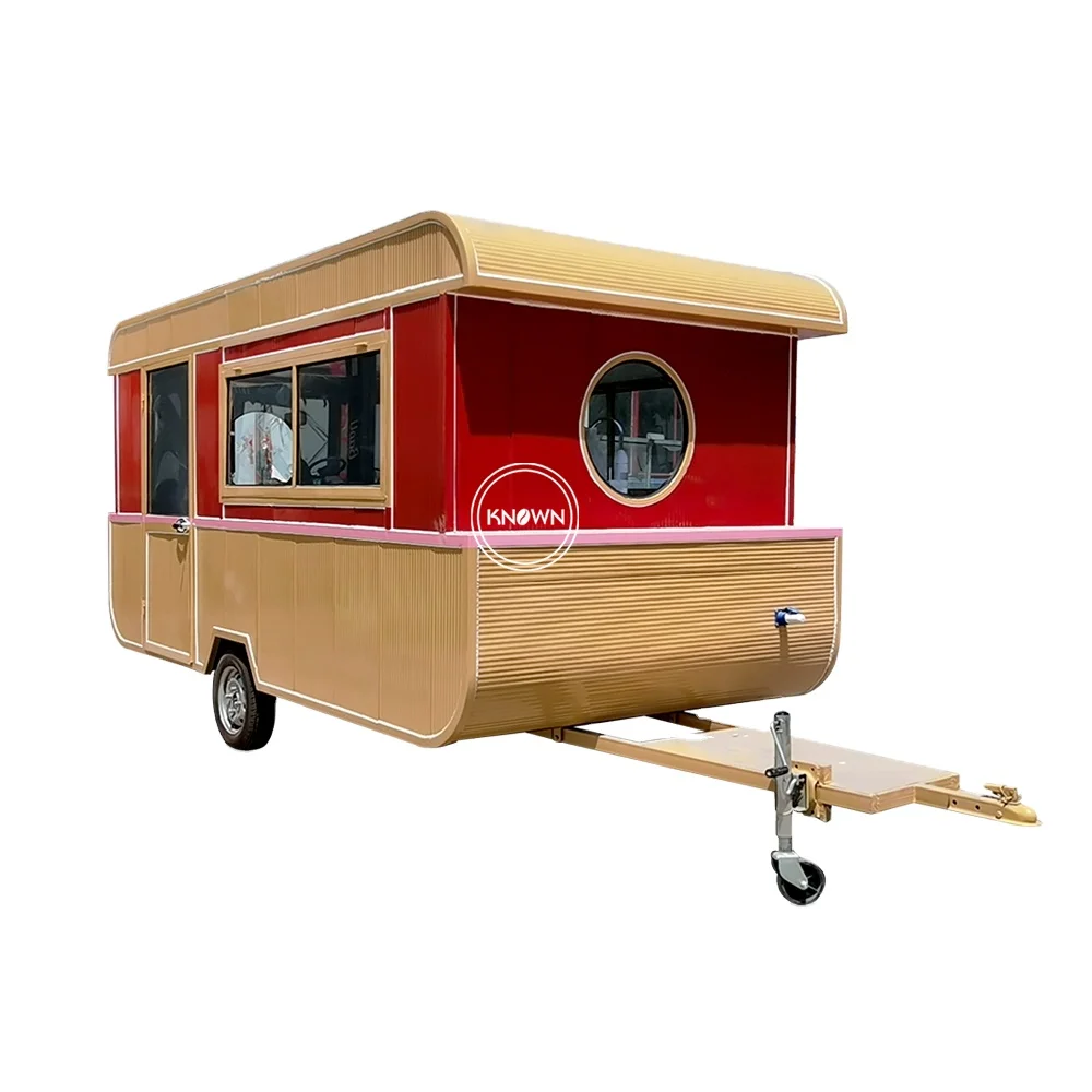 Promotion Mobile Fast Food Trailer Ice Cream CE DOT Breakfast Pizza Vending Cart Stainless Steel Catering Kiosk